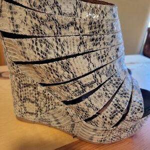 Jeffrey Campbell Snake Print Wedges